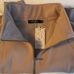 Automet Tan Zip-Up Jacket - Size L - NWT